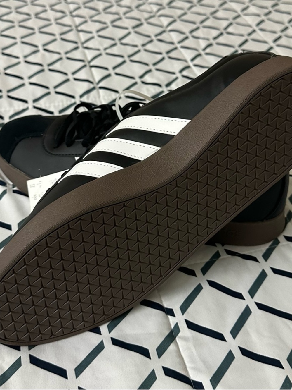 adidas Men’s Black Sneakers with White Three-Stripes - Picture 7 of 7